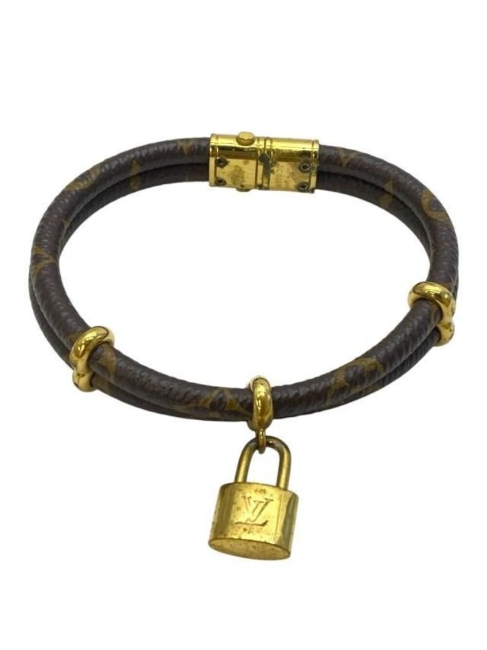 Louis Vuitton M6640 F Keep It Twice Bracelet Accessories Cadenas Charm